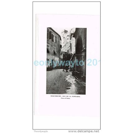 ROQUEBRUNE, RUE DE LA FONTAINE, FRANCE, PHOTO BOOK ILLUSTRATION, 1921