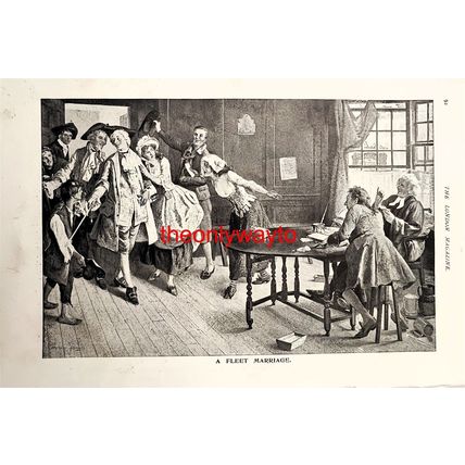Cute Girl & Dog (Fleet Marriage On Reverse), Book Illustration (Print) 1901/2