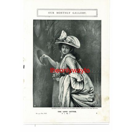Love Letter (Marguerite On Reverse), Book Illustration (Print) 1901/2