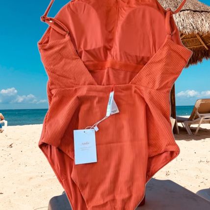 The Asbury Rib One Piece Siren Orange Size Large