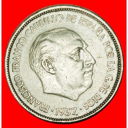 Ⰶ GENERALISSIMO FRANCO (1936-1975): SPAIN ★ 25 PESETAS 1967★LOW START★NO RESERVE