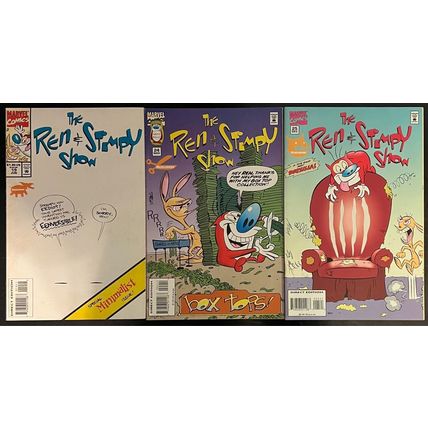 The Ren & Stimpy Show #19, 24, 25 Lot 1994 Marvel Comics Zayix Comics