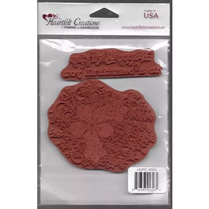 Heartfelt Creations. Bold Vintage Floret Background Stamp Set. Stamping Crafts