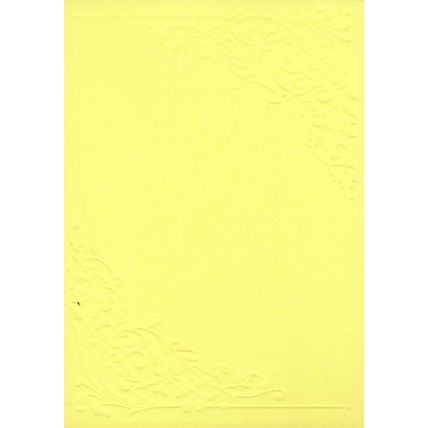 A6 Embossed Card. 10 Sheets. Flourishes. Cardmaking Scrapbooking Crafts