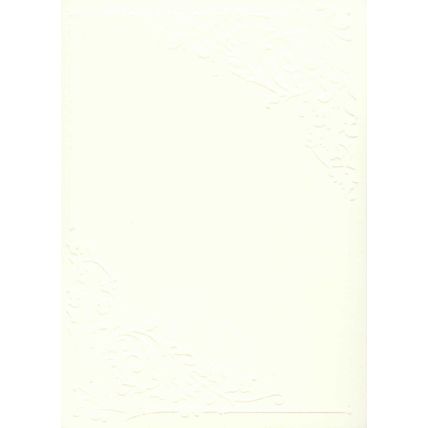 A6 Embossed Card. 10 Sheets. Flourishes. Cardmaking Scrapbooking Crafts