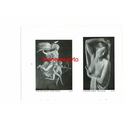 Love & Beauty & Blonde Woman, Procter, (More On Reverse) Book Illustration, 1931