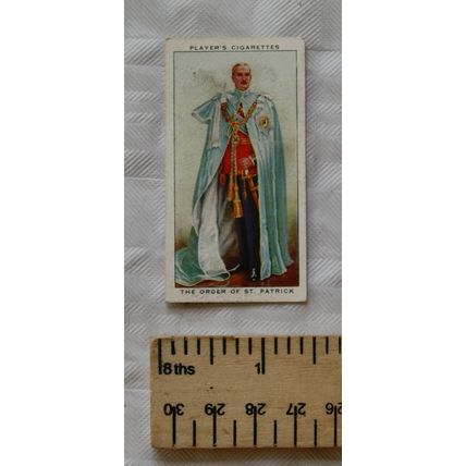 1937 Players Coronation Ceremonial Dress No. 23 Most Illustrious Order St Patric
