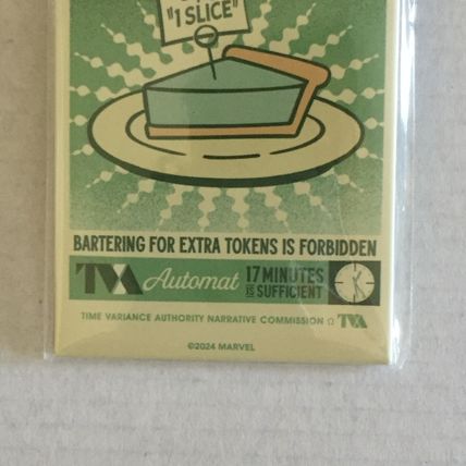 New 2024 D23 Expo Marvel Loki Series Slice of Pie TVA 3'' x 2'' Button