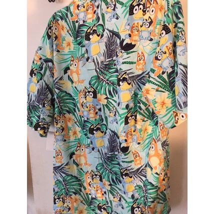 NEW Men's Bluey Button Up Medium (38/40) Short Sleeve Shirt