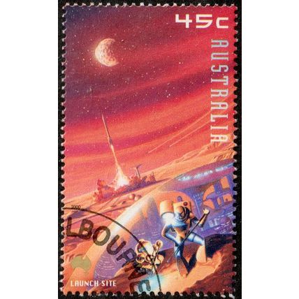 Australia 2000 Space 45c Used ss Stamp Launch Site