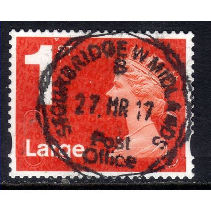 GB 2016 QE2 1st Large Letter Machin used SG U3002 No code ( F1119 )
