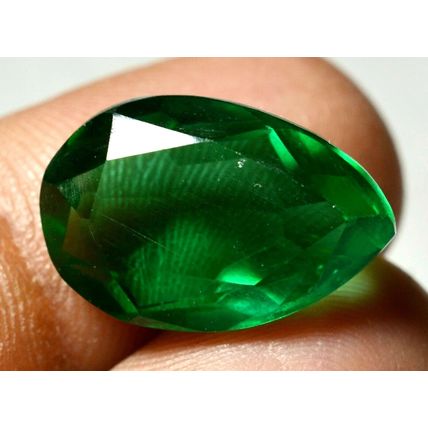9.15 Ct Colombian Natural Green Emerald Pear Cut Loose Gemstone
