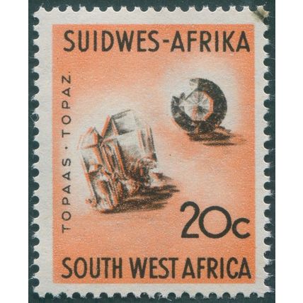 South West Africa 1961 20c Topaz SG183 CTO