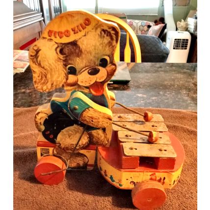 Old Vintage Original Fisher Price Fido Zilo # 707 9 3/4" Tall 1955