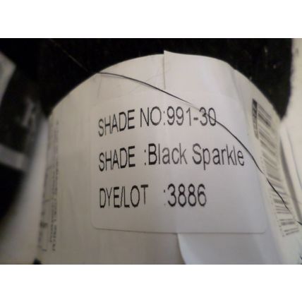 Knitting Essentials - Black Sparkle Yarn 5 x 50g Shade No.991-30