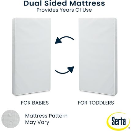 Serta Perfect Slumber Dual Sided Crib and Toddler Mattress - Waterproof - Hypoal
