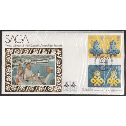 GB Europa 1990 - Benham BLCS52 - Queen's Award - SAGA Folkestone - FDC