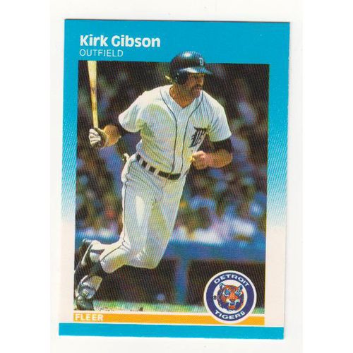 1987 Fleer Kirk Gibson baseball card #151- NM-Tigers