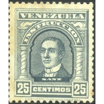 Venezuela 1911 - SG347 - 25c grey - Sanz - MH