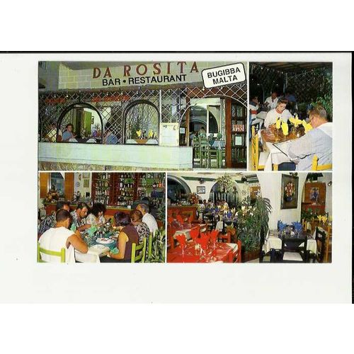Advertising DA ROSITA RESTAURANT Bugibba Malta Postcard