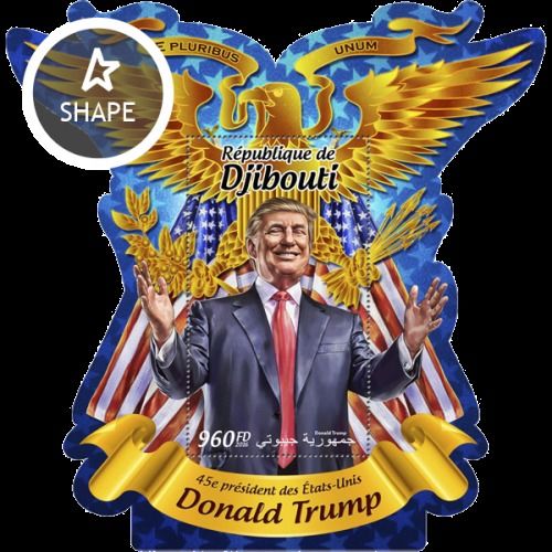 DJIBOUTI 2016 SHEET MNH DONALD TRUMP PRESIDENTS PRESIDENTES 5A
