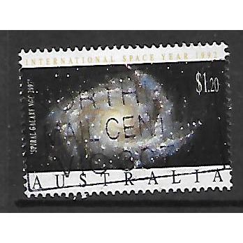 AUSTRALIA 1992 INT SPACE YEAR $1.20 SPIRAL GALAXY NGC 2997 SG1345 FINE USED