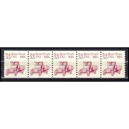 2125 5.5c Star Route Truck Fine MNH Dry Gum PNC 1/5 X0415
