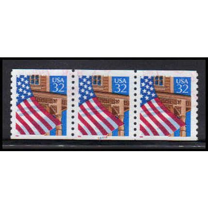 Used 2913 32c U.S. Flag Over Porch Very Fine PNC 66666/3 PA3506