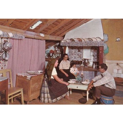 Portugal Fishermens Home Fishing House After Eating Fish Dinner Postcard