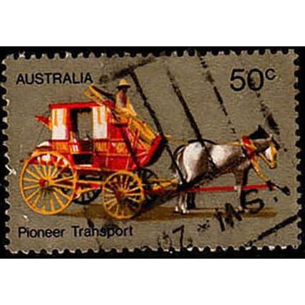 Australia 1972 Pioneer Life Transport 50c Used Stamp
