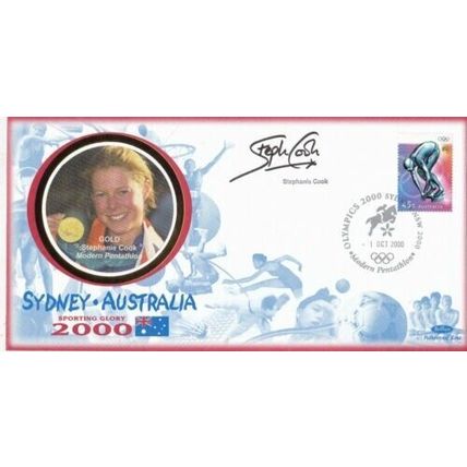 2000 Olympic Games Medal Winners Collection Stephanie Cook Cover Signed VGC