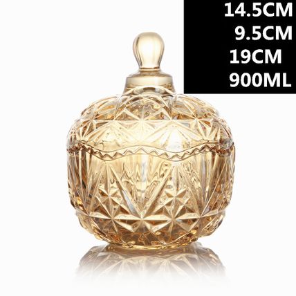 European Style Storage Jar Colorful Glass Candy Jar