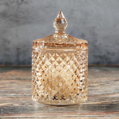 European Style Storage Jar Colorful Glass Candy Jar