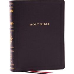 Rsv Personal Size Bible with Cross References, Black Genuine Leather, (Sovereign
