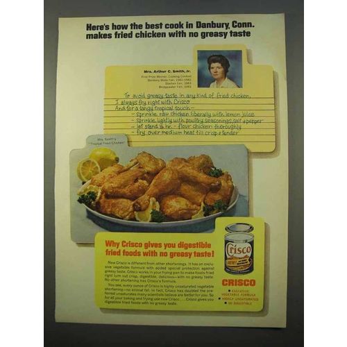 1963 Crisco Shortening Ad - Makes Fried Chicken