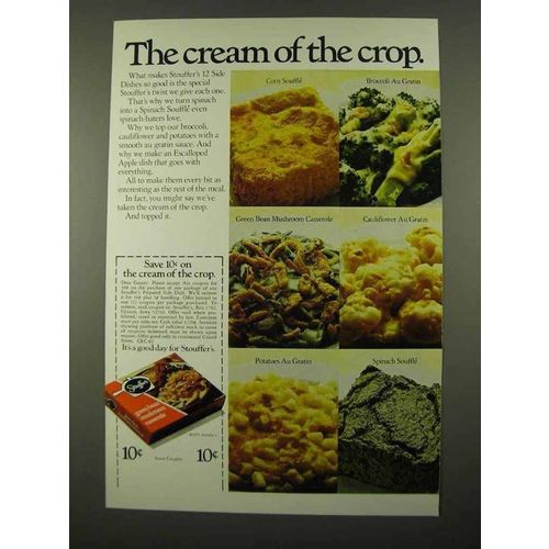 1975 Stouffer's Side Dishes Ad - Cream of the Crop