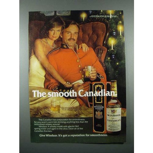 1977 Windsor Canadian Whisky Ad - The Smooth Canadian