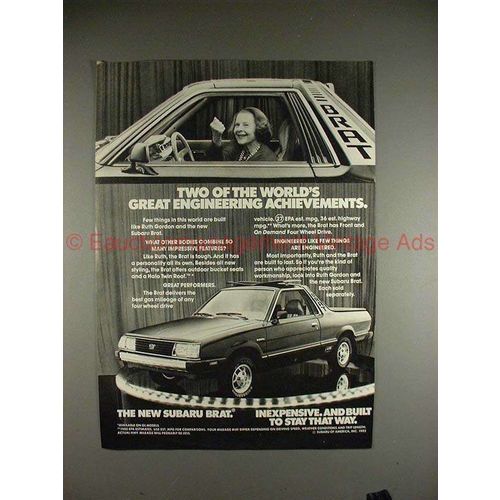 1982 Subaru Brat Car Ad w/ Ruth Gordon - Achievements!