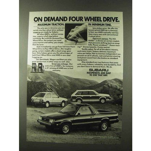 1982 Subaru Brat, Hatchback, Wagon Ad