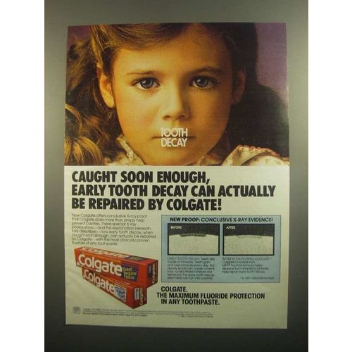 1984 Colgate Toothpaste Ad - Caught Soon Enough