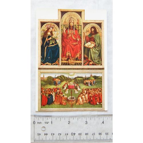 old postcard Jan Van Eyck, De Aanbidding Van Het Lam