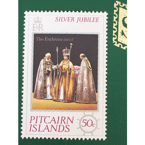 Pitcairn 1977 Silver Jubilee 50c Enthronement Unmounted Mint NHM SG 173 stamp
