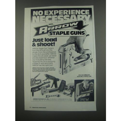 1991 Arrow Staple Guns Ad - No experience necessary