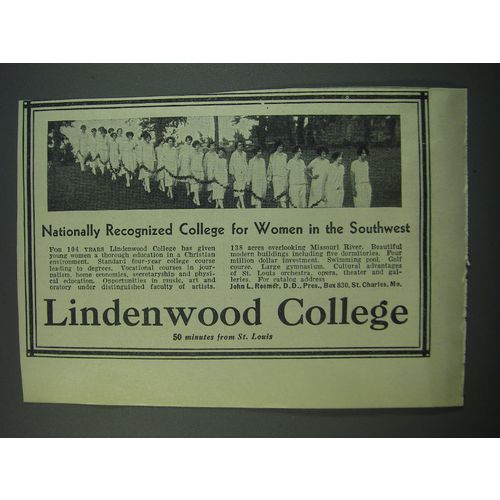 1930 Lindenwood College Ad - Nationally recognized college for women