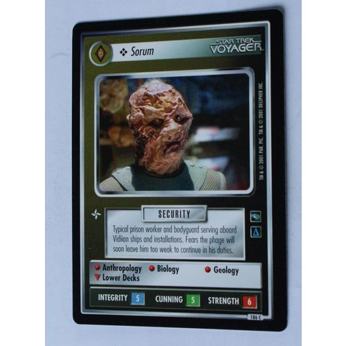 Star Trek CCG: Voyager # 186 Sorum (A) 2001 decipher