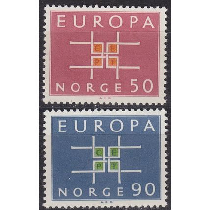 NORWEGEN NORWAY [1963] MiNr 0498-99 ( **/mnh ) CEPT