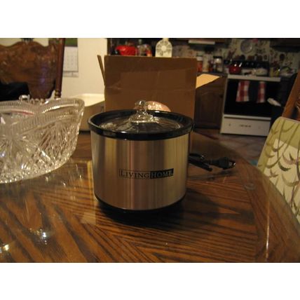 NEW LIVINGHOME LIVING HOME SLOW COOKER STAINLESS STEEL & BLACK SCR-05