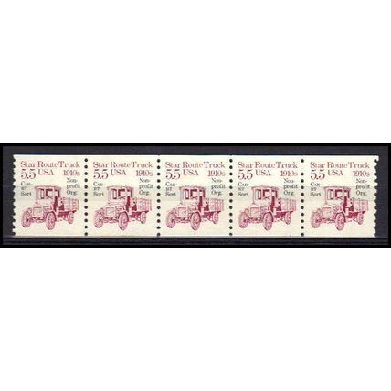 2125a 5.5c Star Route Truck Very Fine MNH Dry Gum PNC 1/5 X0477