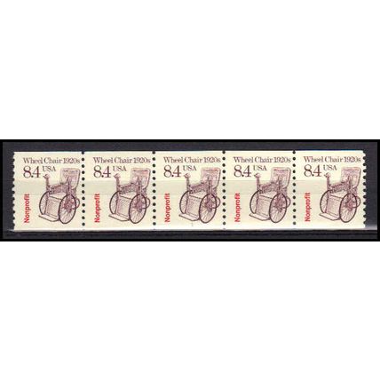2256 8.4c Wheel Chair Fine MNH Dry Gum PNC 1/5 X3072