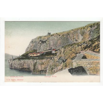 Europa Point Gibraltar Early Undivided Back Postcard V B Cumbo
